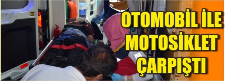 Otomobil İle Motosiklet Çarpıştı