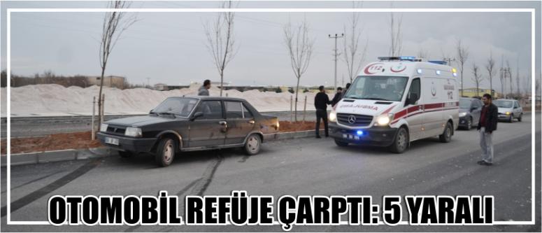  Otomobil Refüje Çarptı: 5 Yaralı