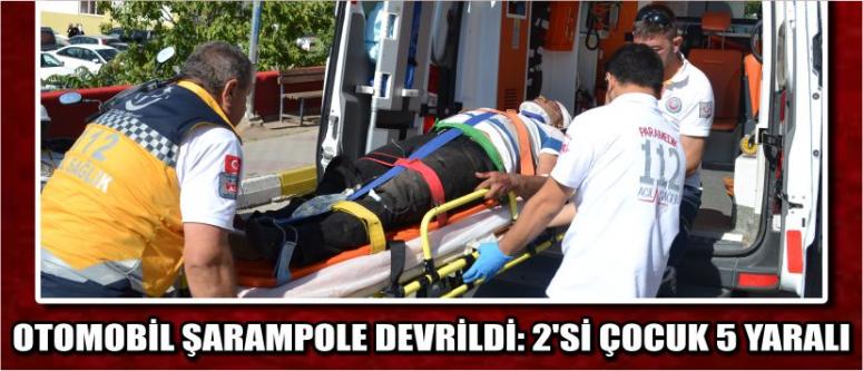 Otomobil Şarampole Devrildi: 2’si Çocuk 5 Yaralı
