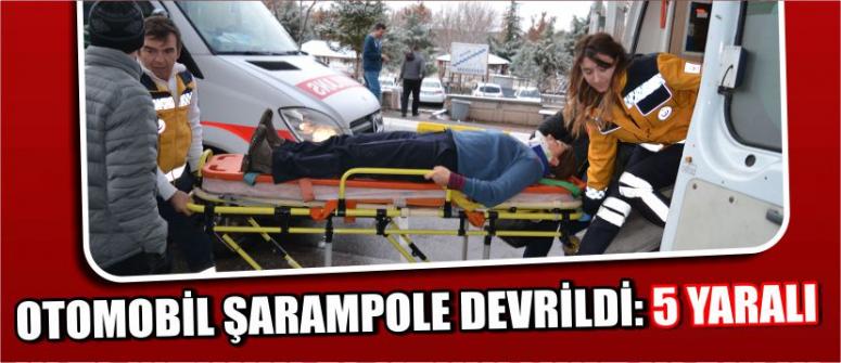 Otomobil Şarampole Devrildi: 5 Yaralı
