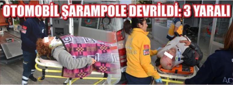 Otomobil Şarampole Devrildi: 3 Yaralı 