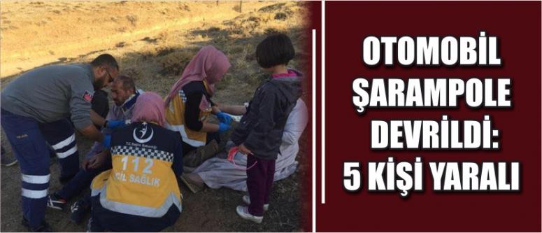 Otomobil Şarampole Devrildi: 5 Kişi Yaralı