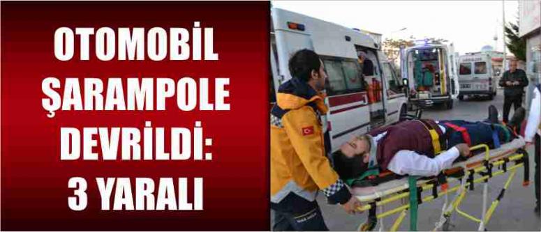 Otomobil Şarampole Devrildi: 3 Yaralı