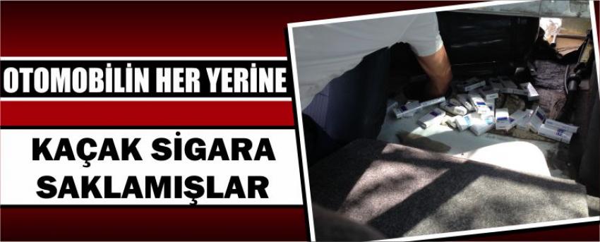 Otomobilin Her Yerine Kaçak Sigara Saklamışlar
