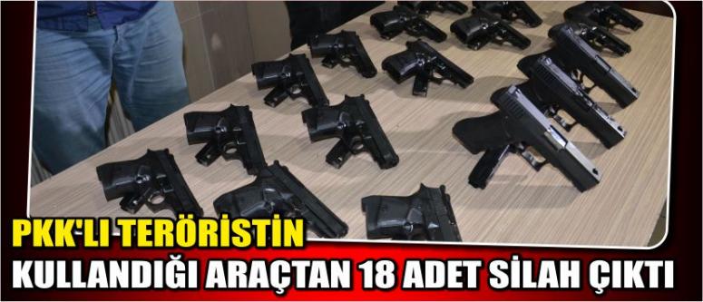 Pkk’lı Teröristin Kullandığı Araçtan 18 Adet Silah Çıktı