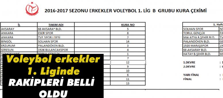 Voleybol erkekler 1. Liginde rakipleri belli oldu