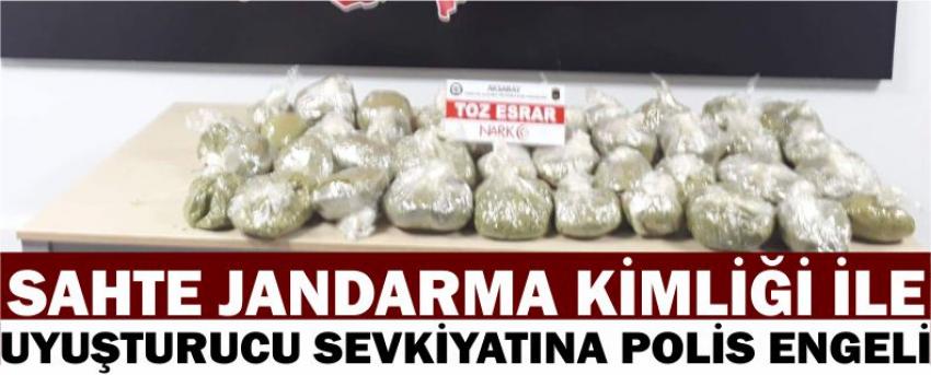 Sahte Jandarma Kimliği İle Uyuşturucu Sevkiyatına Polis Engeli