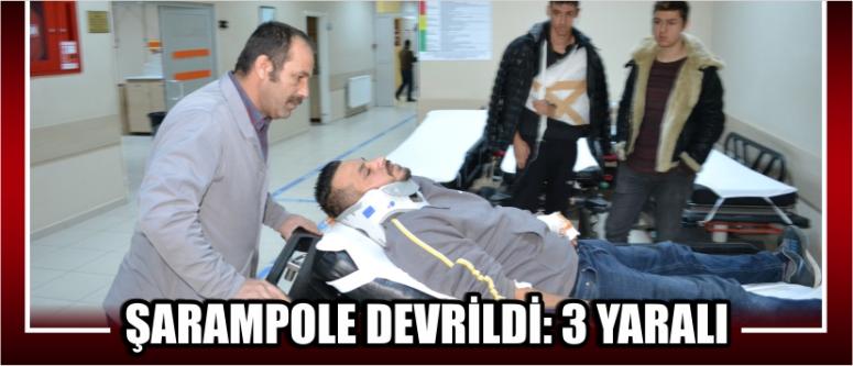 Şarampole Devrildi: 3 Yaralı