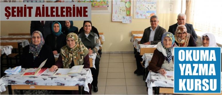 Şehit Ailelerine Okuma Yazma Kursu