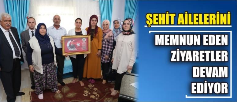 Şehit Ailelerini Memnun Eden Ziyaretler Devam Ediyor
