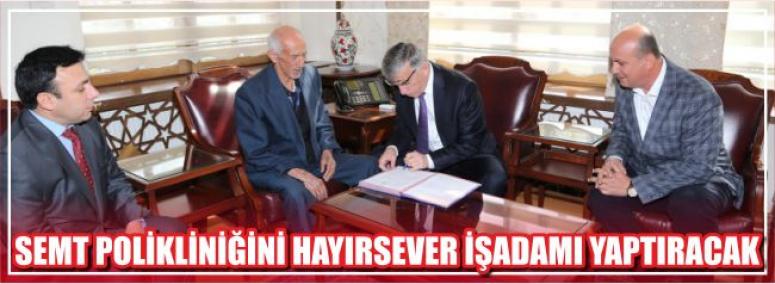 Semt Polikliniğini Hayırsever İşadamı Yaptıracak 
