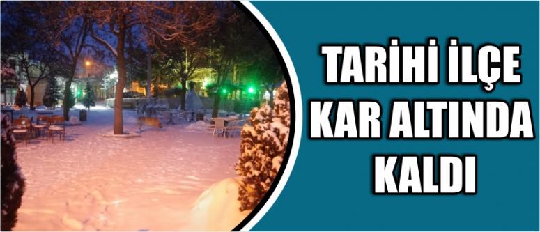 Tarihi İlçe Kar Altında Kaldı
