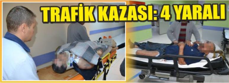 Lastiği Patlayan Otomobil Elektrik Direğine Çarptı