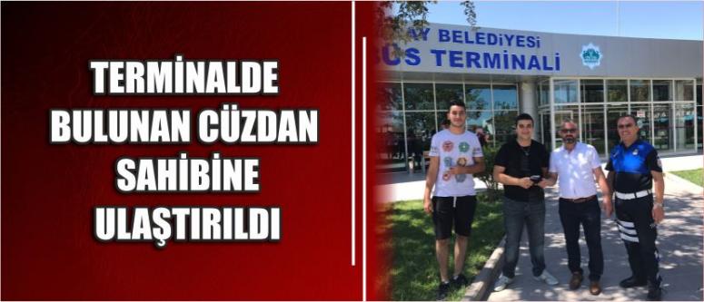 Terminalde Bulunan Cüzdan Sahibine Ulaştırıldı