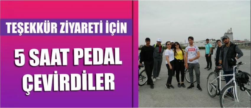 Teşekkür Ziyareti İçin 5 Saat Pedal Çevirdiler