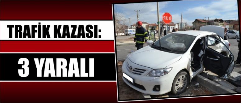  Trafik Kazası: 3 Yaralı