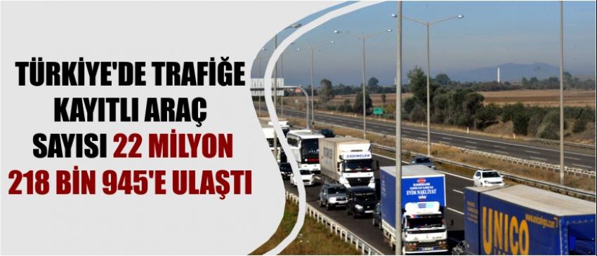 Türkiye’de Trafiğe Kayıtlı Araç Sayısı 22 Milyon 218 Bin 945’e Ulaştı