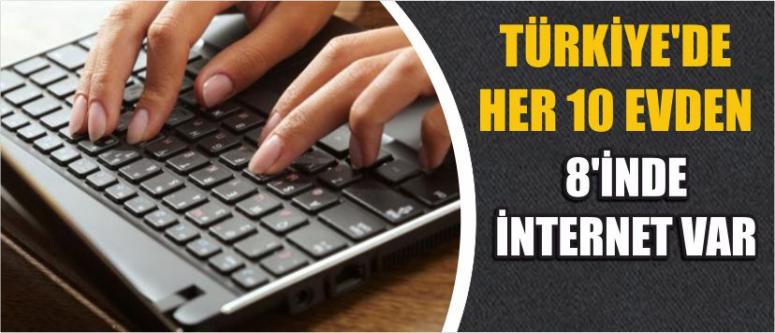 Türkiye’de Her 10 Evden 8’inde İnternet Var