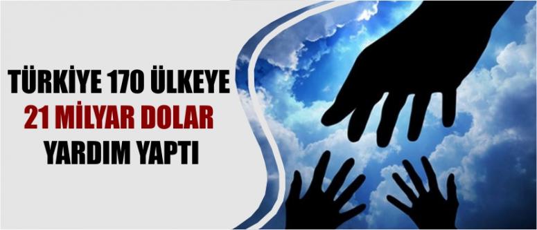Türkiye 170 Ülkeye 21 Milyar Dolar Yardım Yaptı