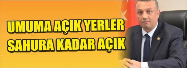 Umuma Açık Yerler Sahura Kadar Açık