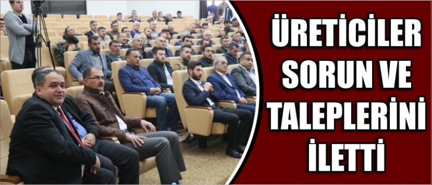 Üreticiler Sorun Ve Taleplerini İletti