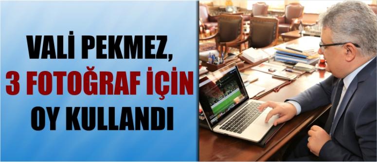 Vali Pekmez, 3 Fotoğraf İçin Oy Kullandı