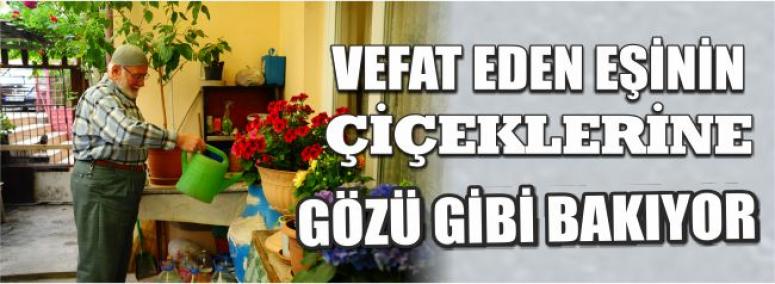 Vefat Eden Eşinin Çiçeklerine Gözü Gibi Bakıyor 