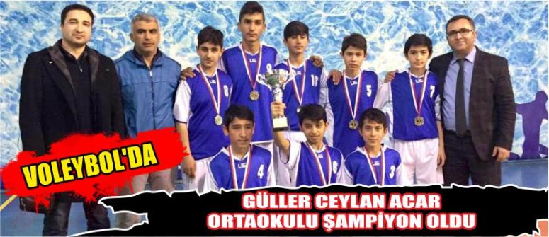 Voleybol’da Güller Ceylan Acar Ortaokulu Şampiyon Oldu