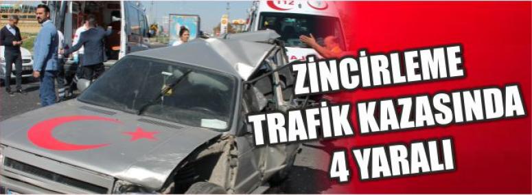 Zincirleme Trafik Kazasında 4 Yaralı